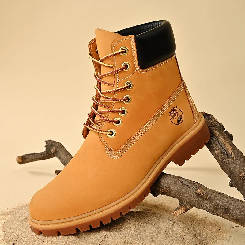 High-Quality Men’s & Women’s Lace-Up Leather High Top Boots